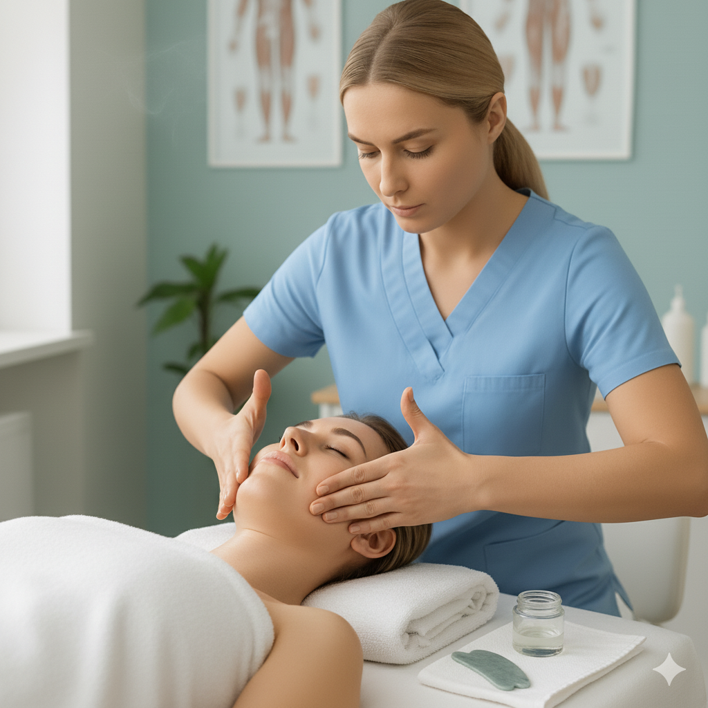 Masaż twarzy z elementami Kobido